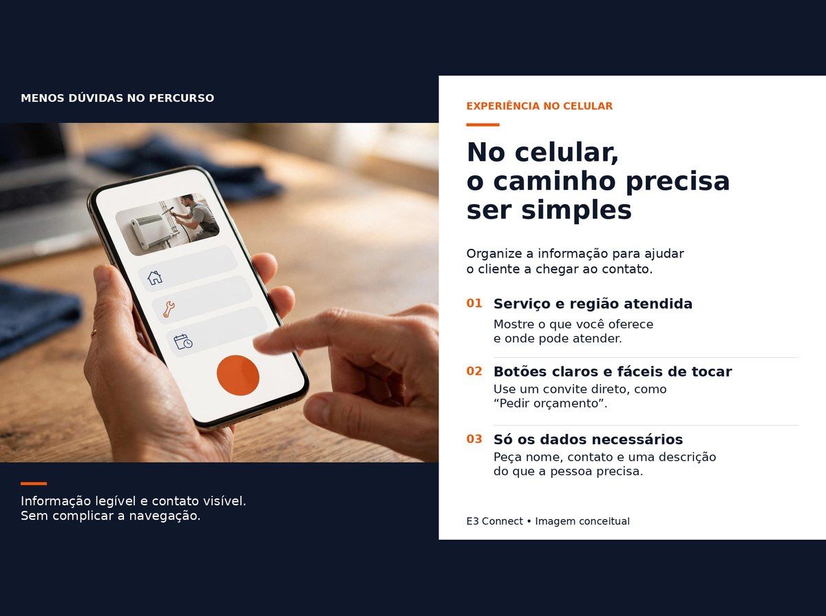 No celular, o caminho precisa ser simples